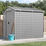 vidaXL Tuinhuis Lichtgrijs 191x215x198 cm Gegalvaniseerd, Tuin en Terras, Tuinhuizen, Verzenden, Nieuw