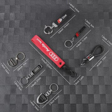 Luxe 3D Metalen & Lederen Audi Autosleutelhanger - Perfecte, Auto-onderdelen, Overige Auto-onderdelen, Verzenden, Nieuw
