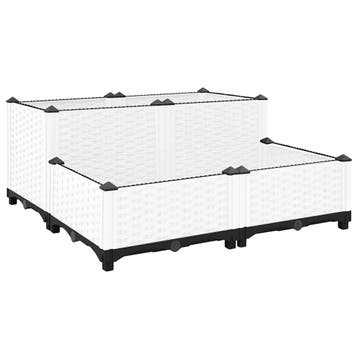 vidaXL Plantenbak verhoogd 80x80x38 cm polypropyleen, Tuin en Terras, Bloembakken en Plantenbakken, Kunststof, Verzenden, Nieuw