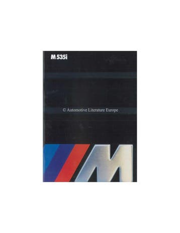 1984 BMW M5 BROCHURE ENGELS, Nieuw, BMW, Author