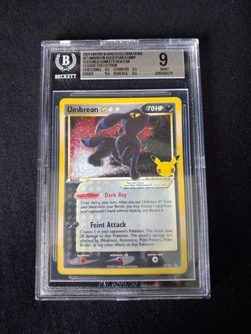 Pokémon - 1 Graded card - Umbreon 17/72 Foil, Promo card,, Nieuw
