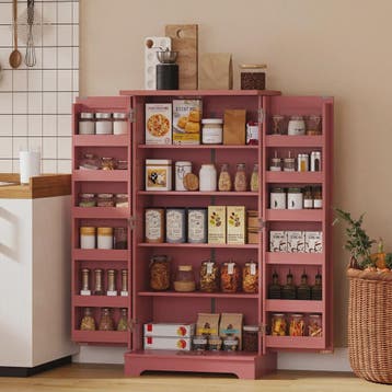 HOMCOM Keuken Dressoir Kast met 5 Niveaus, Deuren en Verstel, Huis en Inrichting, Kasten | Boekenkasten, Verzenden, Nieuw