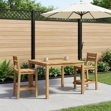 vidaXL Salontafel Wit 100 x 100,5 x 45 cm Massief Acaciahout, Huis en Inrichting, Tafels | Salontafels, Verzenden, Nieuw, Overige houtsoorten