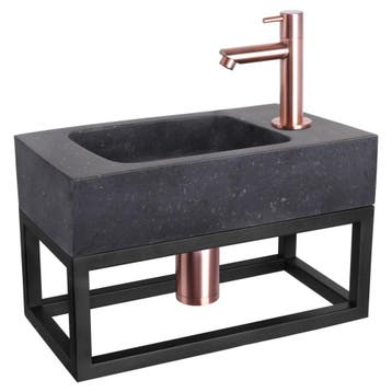 Differnz fonteinset bombai black - natuursteen - kraan recht, Verzenden, Nieuw