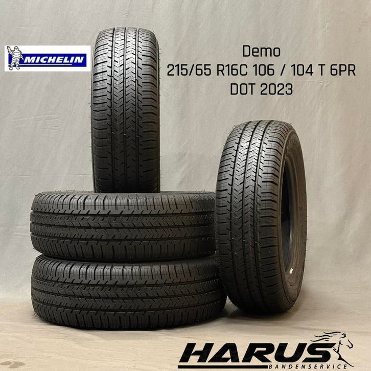 215/65/16C 106/104T Michelin zomerbanden demo 4X, Auto-onderdelen, Banden en Velgen, 16 inch, Erkend duurzaam, Zomerbanden, 215 mm