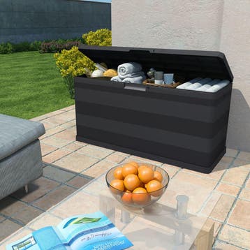 vidaXL Tuinbox 117x45x56 cm zwart, Verzenden, Nieuw