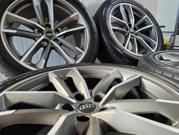 Audi Q3 19 inch Audi Sport velgen zomerbanden 5x112 - uniek, 19 inch, 255 mm, Banden en Velgen, Nieuw