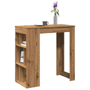 vidaXL Bartafel met rekken 102x50x103,5 cm hout artisanaal, Verzenden, Nieuw