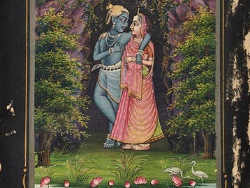 Artista di scuola Nathdwara - Ka e Rdh nel Monte, Antiek en Kunst