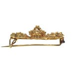 Vintage gouden S-broche van Zeeuwse knopen; Filigrain tec..., Ophalen of Verzenden, Gebruikt, Overige kleuren, Goud