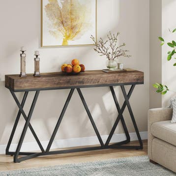 Industriële Console Tafel 140cm - Landelijke Entree Tafel me, Verzenden, Nieuw