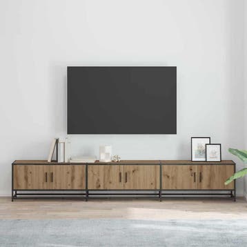 vidaXL TV Eenheden 240 x 35 x 41 cm Artisan Eiken Bewerkt, Minder dan 50 cm, Verzenden, Nieuw, Minder dan 100 cm