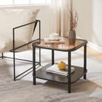 Salontafel Latama 51x51x45 cm zwart en brons [en.casa], Verzenden, Nieuw