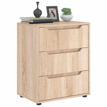 vidaXL Dressoir VISNES 60x40x73 cm spaanplaat sonoma, Kinderen en Baby's, Kinderkamer | Commodes en Kasten, Verzenden, Nieuw