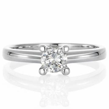 Ring - 18 karaat Witgoud - 0.50ct. tw. Diamant (Natuurlijk), Nieuw