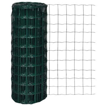 vidaXL Euro hek 10x1,0 m staal groen, Verzenden, Nieuw, IJzer