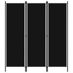 vidaXL Kamerscherm met 3 panelen 150x180 cm zwart, Huis en Inrichting, Woonaccessoires | Kamerschermen, Verzenden, Nieuw