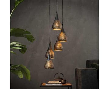 Hanglamp Punch 5 lampen | Ray, Ophalen of Verzenden, Nieuw