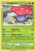 Vileplume 003/196  Reverse Holo Lost Origin, Ophalen of Verzenden, Nieuw, Losse kaart, Foil