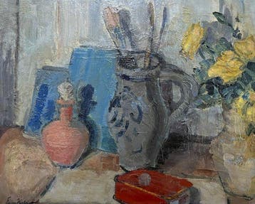 Egon Nielsen (1894-1973) - Großes Stillleben mit Blumen und