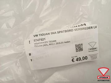VW Tiguan 5NA Spatbord Wielkast Verbreder Links Voor Nieuw!, Ophalen, Nieuw, Voor, Volkswagen