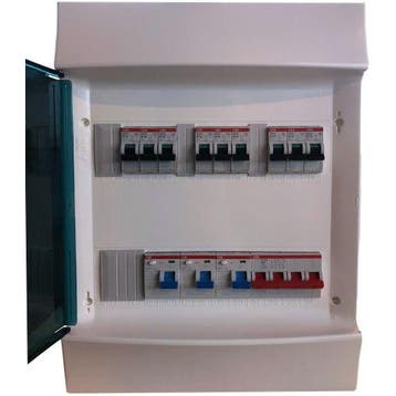 ABB groepenkast IP41 9 groepen, 3 aardlekschakelaars, 1, Ophalen of Verzenden, Nieuw