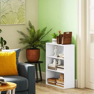 Boekenkast Wit – 3 Niveaus, Verstelbare Planken en Modern, Verzenden, Nieuw