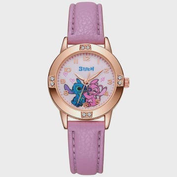 Schattig Stitch Kinderhorloge met Leren Band en Kristallen W, Verzenden, Nieuw