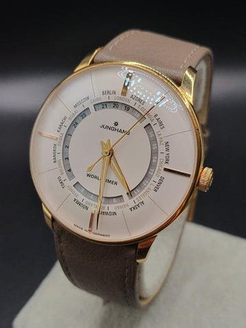 Junghans - Meister Worldtimer - Ref. 27/5012 - Heren -, Sieraden, Tassen en Uiterlijk, Nieuw
