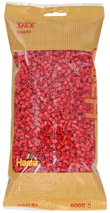 Hama - Strijkkralen Rood (6000 stuks) | Hama - Hobby, Hobby en Vrije tijd, Verzenden, Nieuw