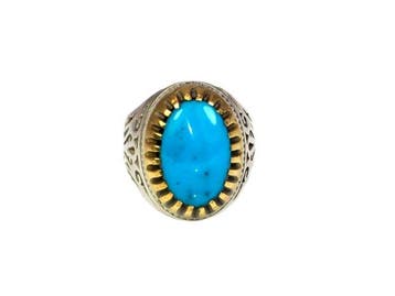 Turquoise - Zilver - Ring
