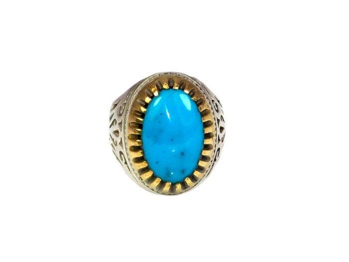 Turquoise - Zilver - Ring, Antiek en Kunst, Kunst | Niet-Westerse kunst