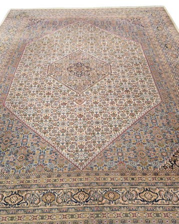 Groot Perzisch tapijt Bidjar 350x250  wollen vloerkleed, 200 cm of meer, Zo goed als nieuw, 200 cm of meer, Blauw
