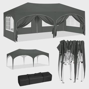 WOLTU Partytent 3x6m Groen - Waterdicht, UV-bestendig met 6, Verzenden, Nieuw
