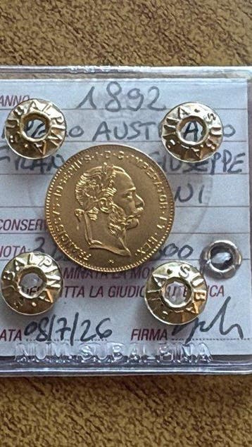 Oostenrijk. Franz Joseph I. 4 Florins/10 Francs 1892 /