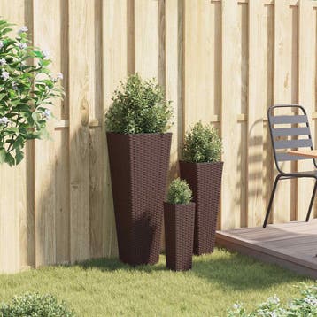 vidaXL Tuinset 3 st 30 x 30 x 80 cm Metaal, Verzenden, Minder dan 60 cm, Nieuw, Metaal