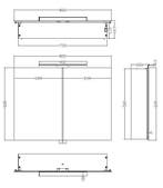 Wiesbaden Luxe spiegelkast +Led verlichting 80x60x14cm, Ophalen of Verzenden, Nieuw
