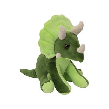 Nature Planet triceratops knuffel - pluche - 20 cm - groen, Verzenden, Nieuw