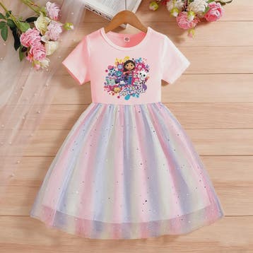 Zomerse Regenboog Prinsessenjurk voor Meisjes (2-8 jaar) - F, Verzenden, Nieuw