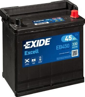 Exide Excell accu | EB450 | 12V 45Ah, Ophalen of Verzenden, Nieuw