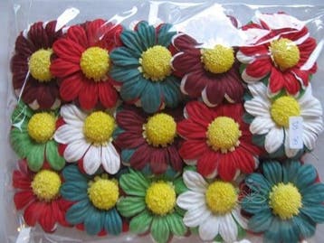Mulberry Chrysant Christmas mixed ca. 65 mm pak 15 stuks, Hobby en Vrije tijd, Knutselen, Ophalen of Verzenden, Nieuw