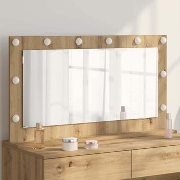 vidaXL Schmink Spiegel Artisan Eiken 100 x 55 x 18 cm, Huis en Inrichting, Woonaccessoires | Spiegels, Verzenden, Nieuw