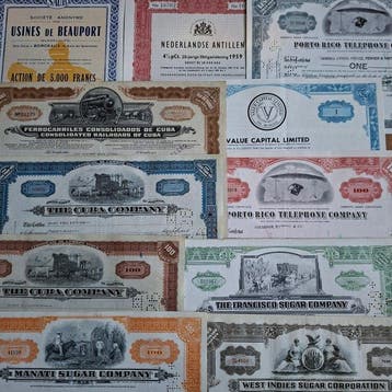 Document - Havana & The Carribean, 15 historic shares and