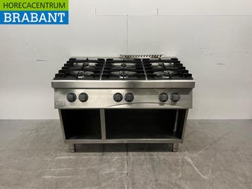 RVS Zanussi 6 pits fornuis 120 cm GAS Horeca, Ophalen of Verzenden, Gebruikt