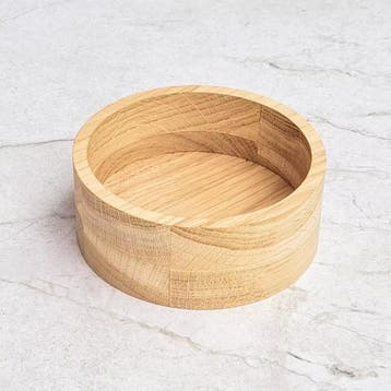 HOCHO Eikenhouten Snack Kom – Ø 102x40 mm – Hard Wax Af, Ophalen of Verzenden, Nieuw