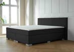 ACTIE! Boxspring Nantes 160 200 Zwart, Verzenden, Zwart, 200 cm, Modern