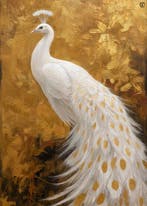 Kleury.art - [XL Canvas] The Gilded Albino” by Kleury.art, Nieuw