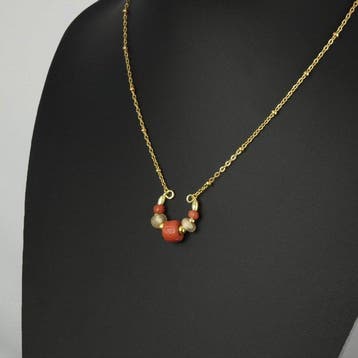 Oud-Romeins Ketting met romeinse glaskralen