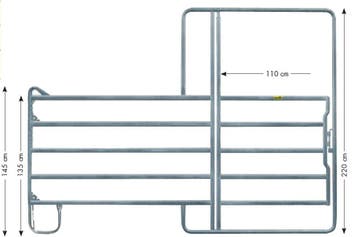 Pony paneelhek-5 met poort, 3,00 x 2,20 mtr., Dieren en Toebehoren, Ophalen of Verzenden, Nieuw