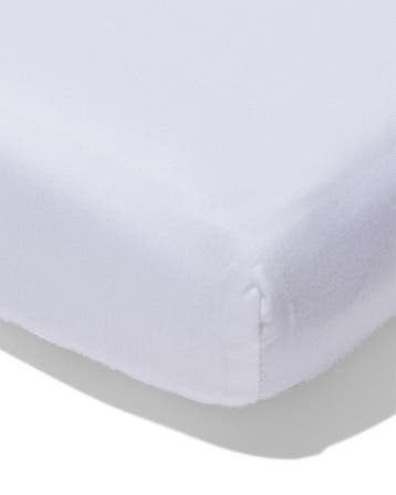 HEMA Splittopper hoeslaken 180x200/210cm jersey wit, Verzenden, Nieuw, Wit
